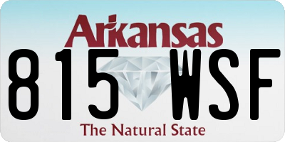 AR license plate 815WSF