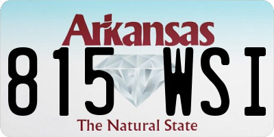 AR license plate 815WSI