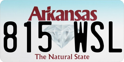 AR license plate 815WSL