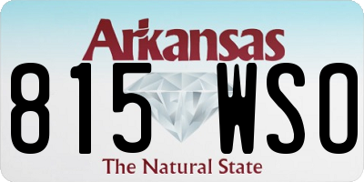 AR license plate 815WSO