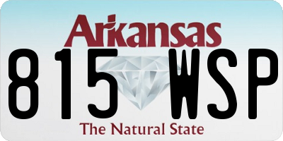 AR license plate 815WSP