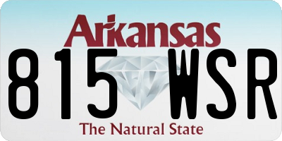 AR license plate 815WSR
