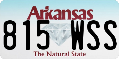 AR license plate 815WSS