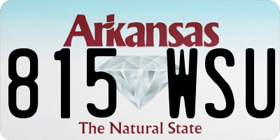 AR license plate 815WSU