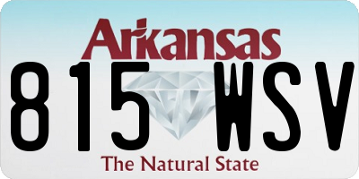 AR license plate 815WSV
