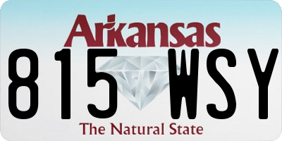 AR license plate 815WSY