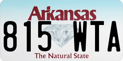 AR license plate 815WTA