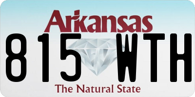 AR license plate 815WTH