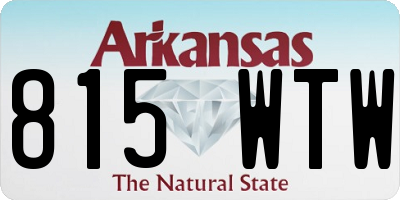 AR license plate 815WTW