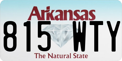 AR license plate 815WTY