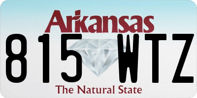 AR license plate 815WTZ