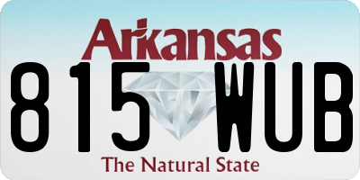 AR license plate 815WUB