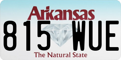 AR license plate 815WUE