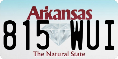 AR license plate 815WUI