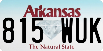 AR license plate 815WUK