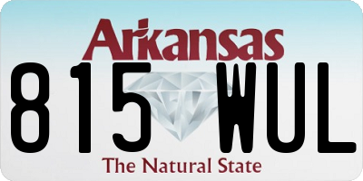 AR license plate 815WUL