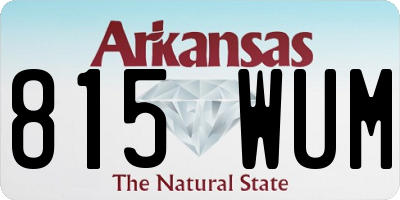AR license plate 815WUM
