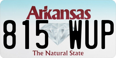 AR license plate 815WUP