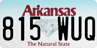 AR license plate 815WUQ