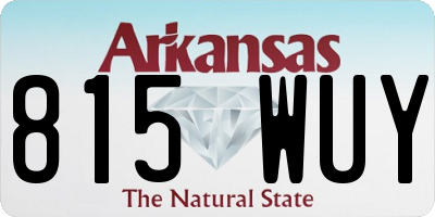 AR license plate 815WUY