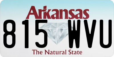 AR license plate 815WVU