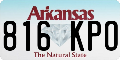 AR license plate 816KPO