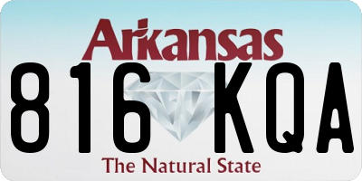 AR license plate 816KQA