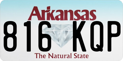 AR license plate 816KQP