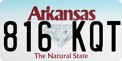 AR license plate 816KQT