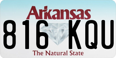 AR license plate 816KQU