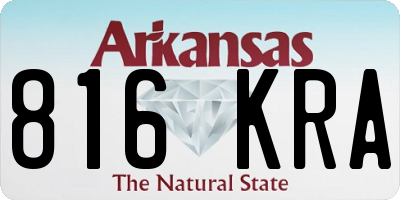 AR license plate 816KRA