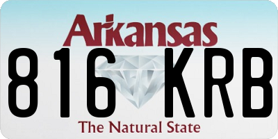 AR license plate 816KRB