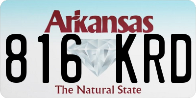 AR license plate 816KRD