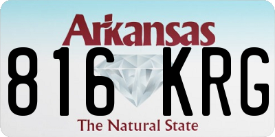 AR license plate 816KRG