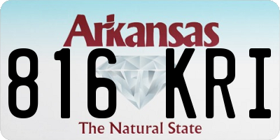 AR license plate 816KRI