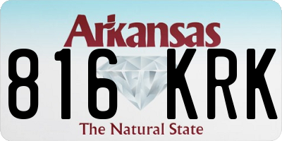AR license plate 816KRK