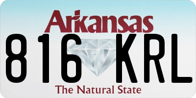 AR license plate 816KRL