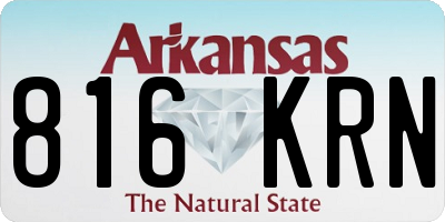 AR license plate 816KRN