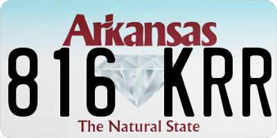 AR license plate 816KRR