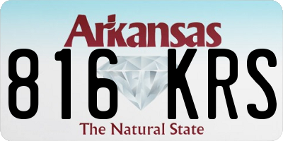 AR license plate 816KRS