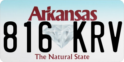 AR license plate 816KRV