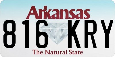 AR license plate 816KRY