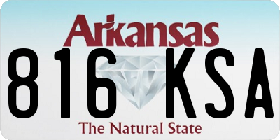 AR license plate 816KSA