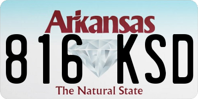 AR license plate 816KSD