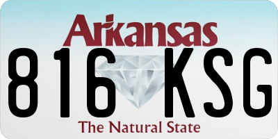 AR license plate 816KSG