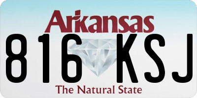 AR license plate 816KSJ