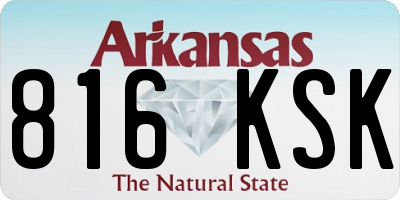 AR license plate 816KSK