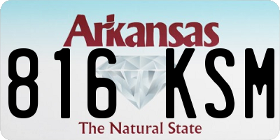 AR license plate 816KSM