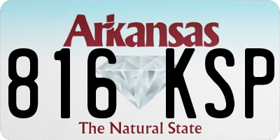 AR license plate 816KSP