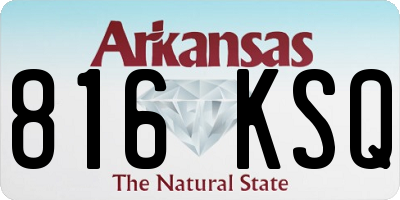 AR license plate 816KSQ